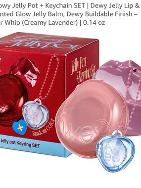 Jelly Pot Lip & Glow Balm Set — Pink Jelly Pot with Keychain